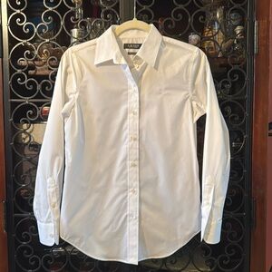 Ralph Lauren white shirt xs nwt stretch non iron